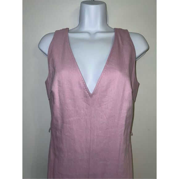 Women’s Purple Linen Blend Jumpsuit Lavender 8 - Picture 1 of 10